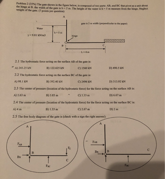 Solved Problem 2 (35%) The Gate Shown In The Figure Below, | Chegg.com