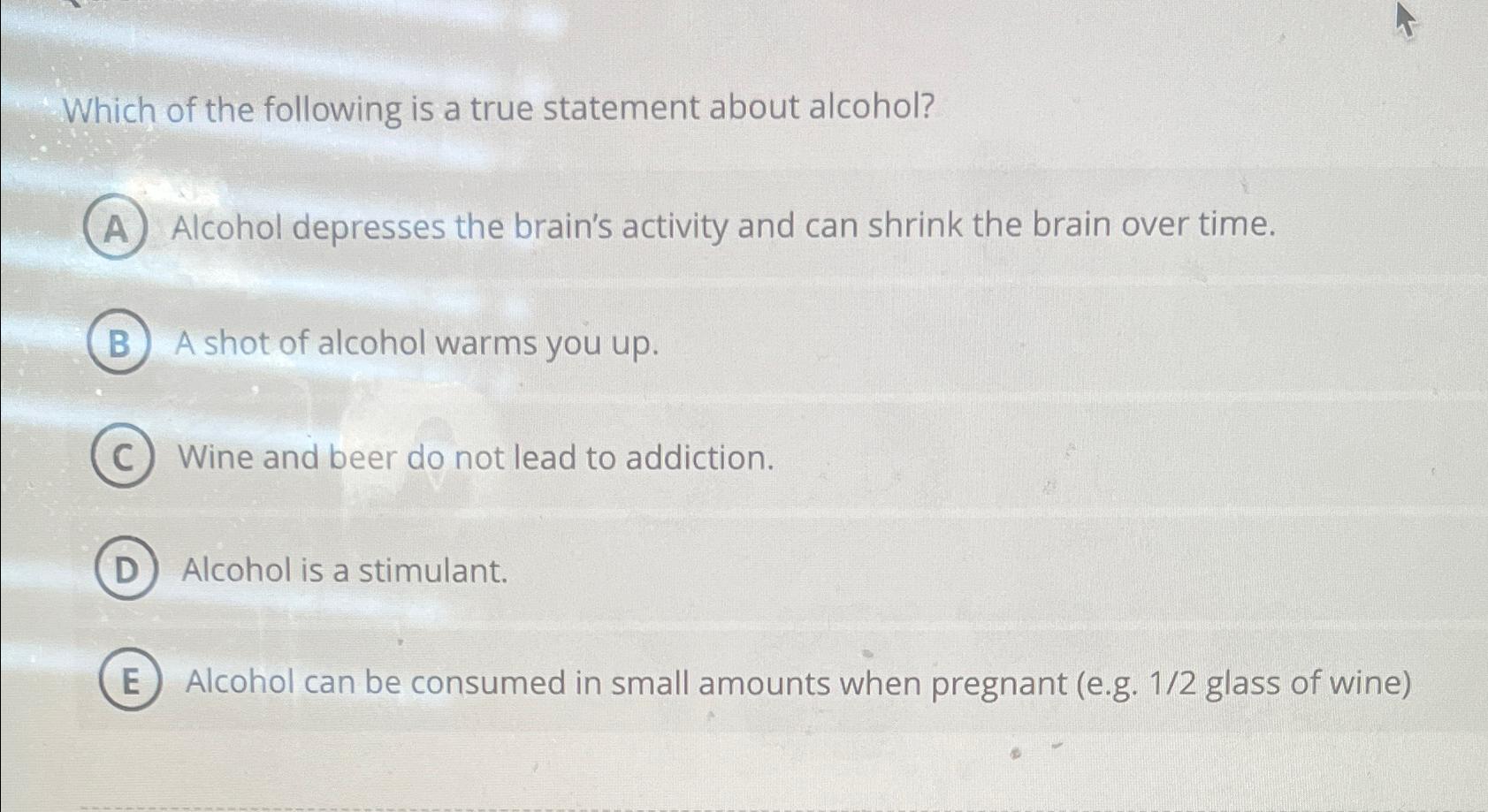 Solved Which of the following is a true statement about | Chegg.com