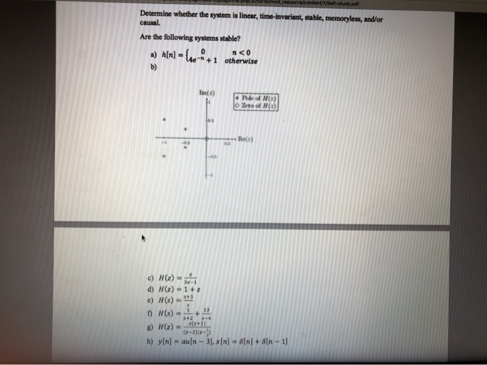 Solved Determine whether the system is linear, | Chegg.com
