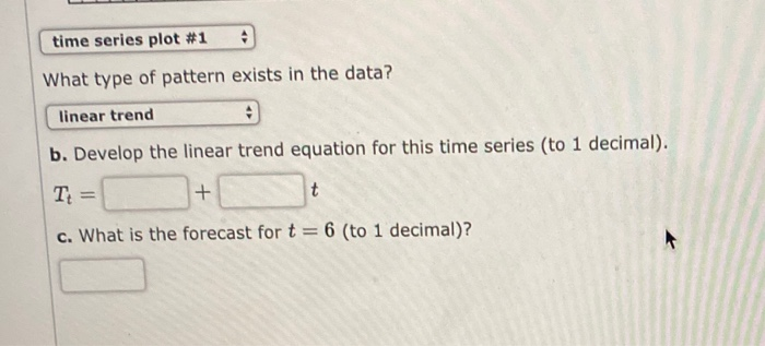 Solved 12 | 6 12 10 14. time series plot #1 A What type of | Chegg.com