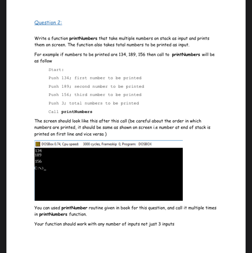 Solved Question 2:(Write in ASSEMBLY LANGUAGE)Write a | Chegg.com