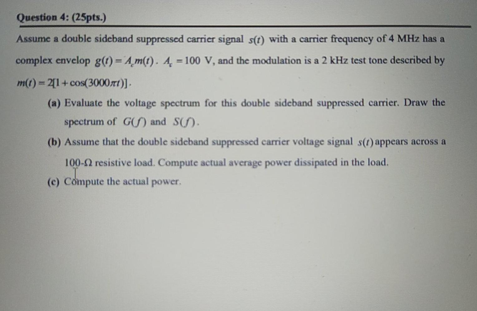 Solved communication system please answer in full details | Chegg.com
