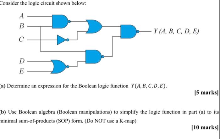 Solved Consider The Logic Circuit Shown Below: А B Y (A, B, | Chegg.com