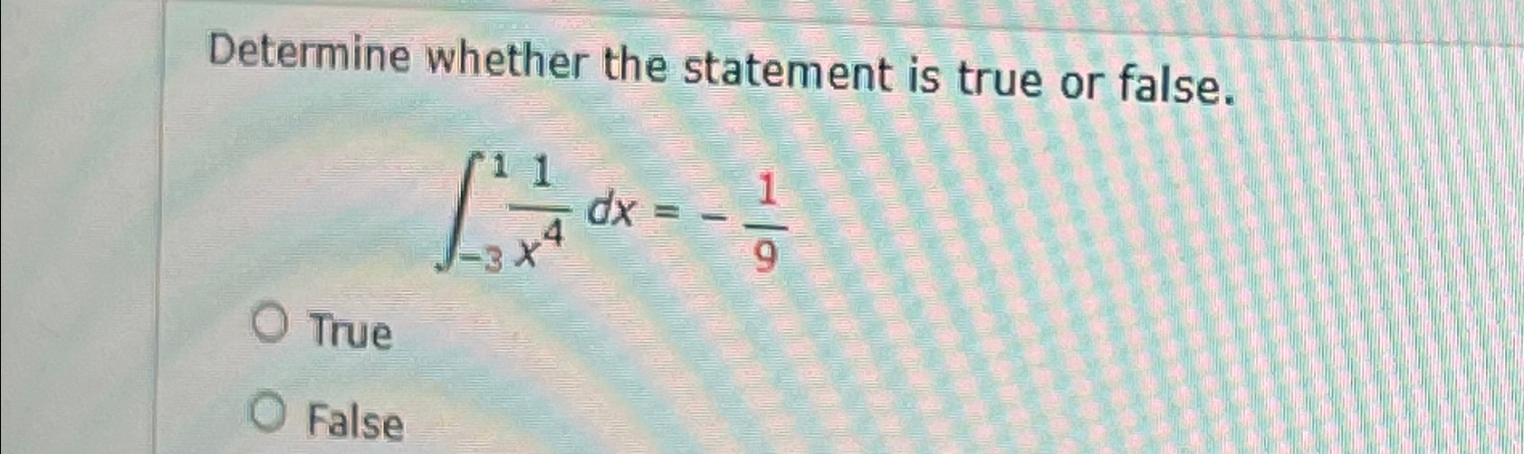 Solved Determine whether the statement is true or | Chegg.com