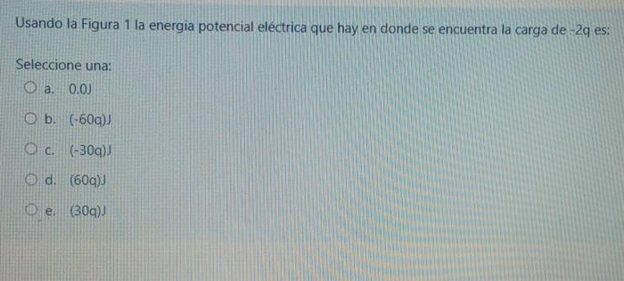 Solved Usando La Figura 1 La Energia Potencial Eléctrica Que | Chegg.com