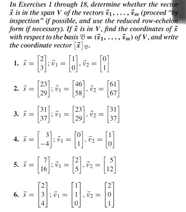 Solved In Exercises 1 through 18, determine whether the | Chegg.com