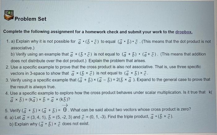 Solved Problem Set Complete the following assignment for a | Chegg.com