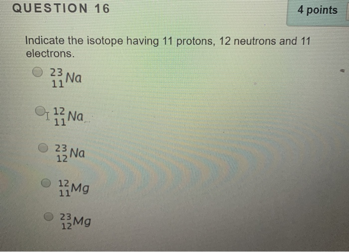 What has 11 protons