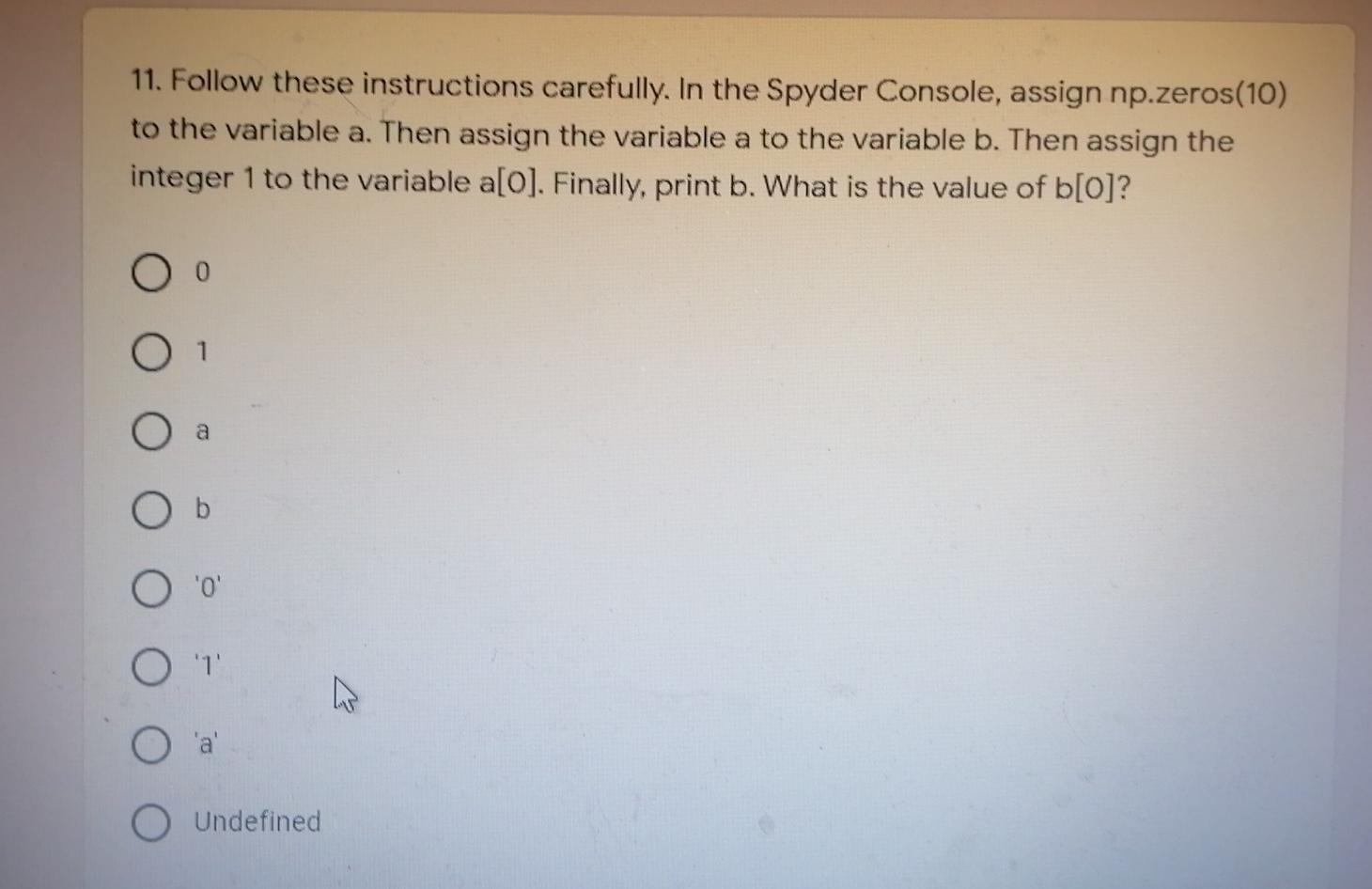 Solved 11. Follow these instructions carefully. In the | Chegg.com