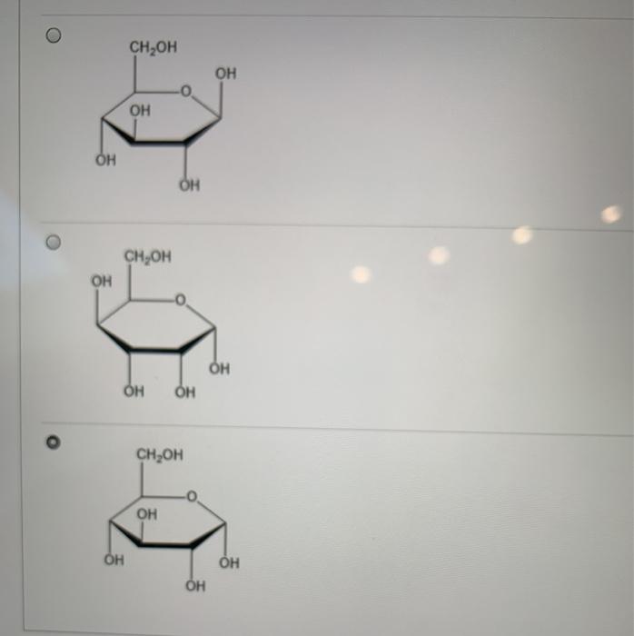 Solved Which projection is the alpha (a) anomer of the | Chegg.com