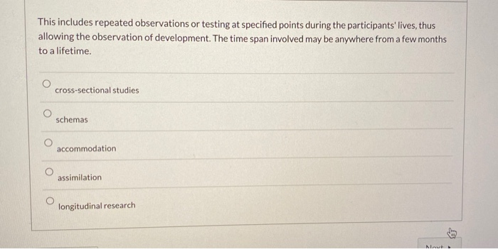 Solved This includes repeated observations or testing at | Chegg.com