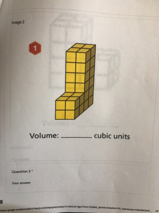 Solved Image 2 Volume: cubic units Question 3 Your answer | Chegg.com