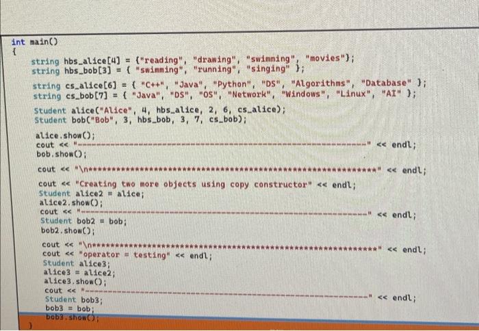 Solved Write in C++ complete the requirements and print out | Chegg.com