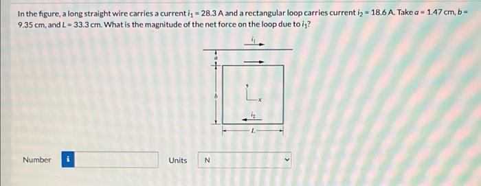 Solved - In the figure, a long straight wire carries a | Chegg.com