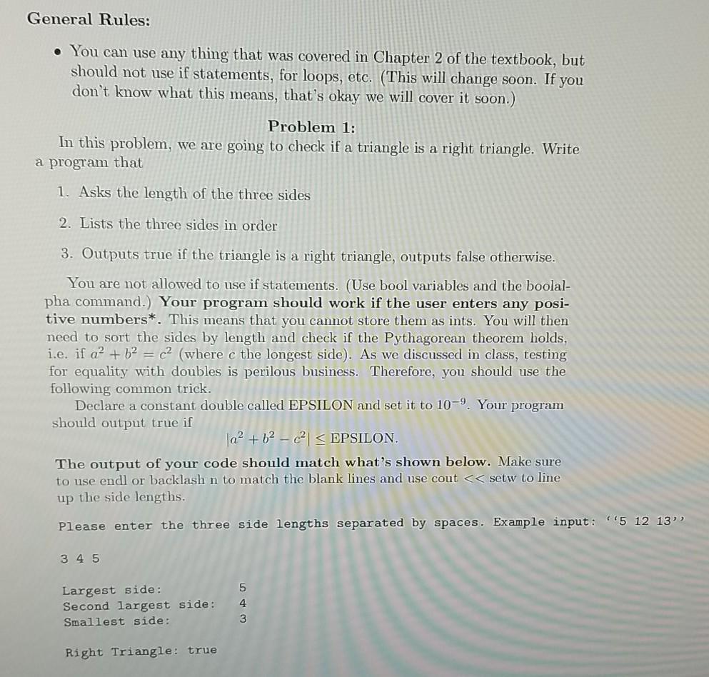 Solved General Rules: • You can use any thing that was | Chegg.com