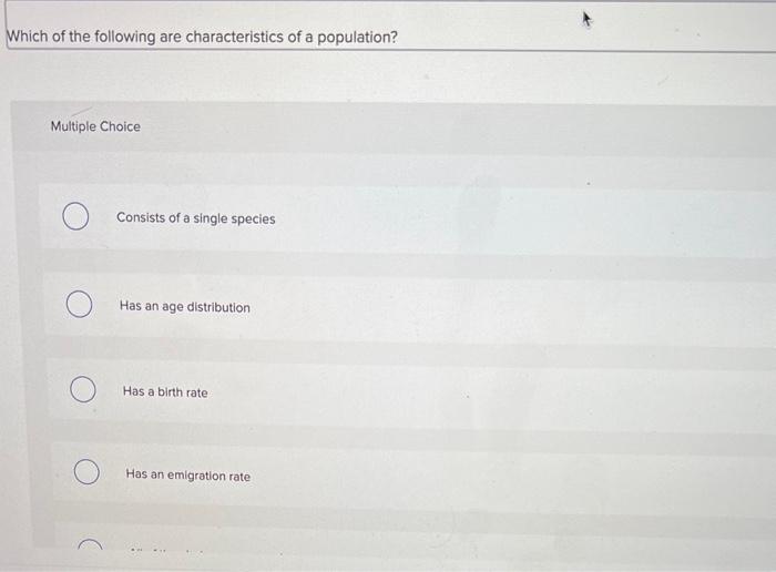 Solved Which of the following are characteristics of a | Chegg.com