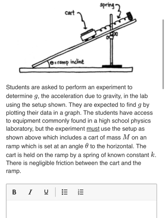 Solved spring Te ramp incline Students are asked to perform
