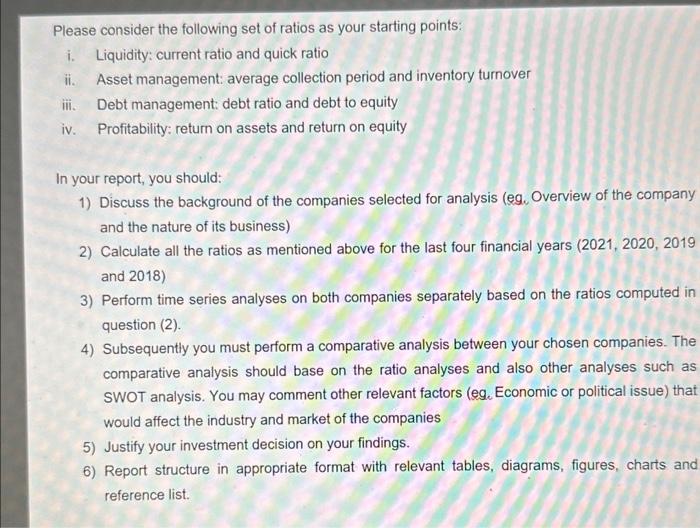 Solved Please consider the following set of ratios as your | Chegg.com