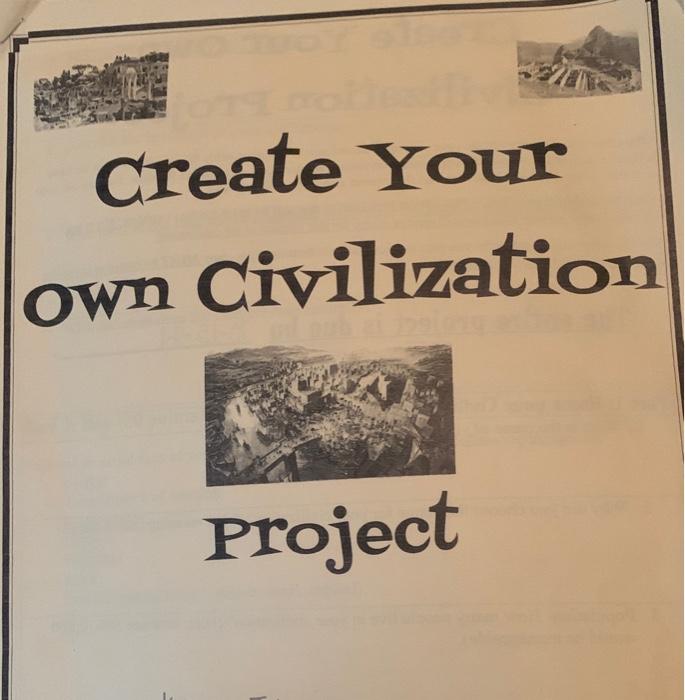 create your own civilization essay