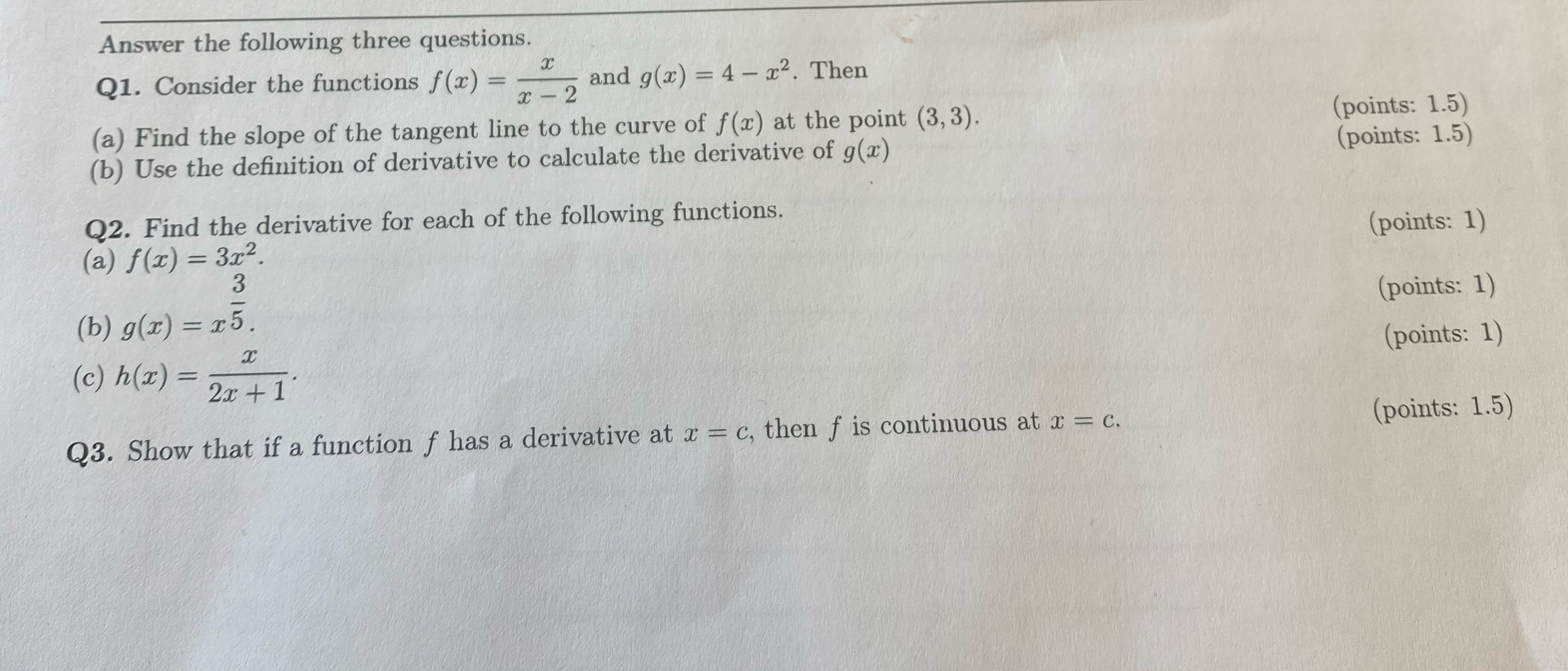 Solved Answer the following three questions.Q1. ﻿Consider | Chegg.com