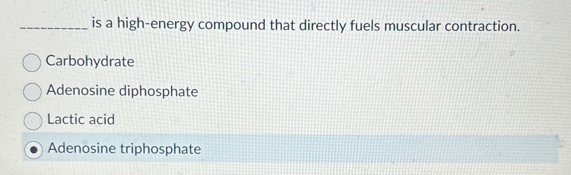 Solved ﻿is a highenergy compound that directly fuels