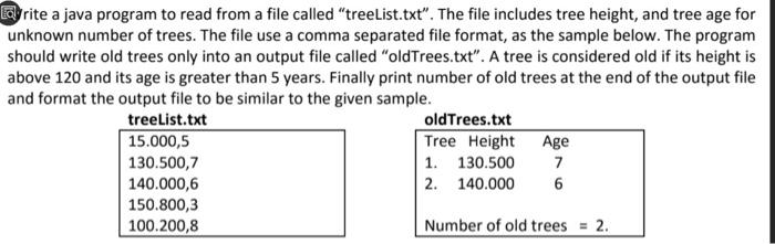 Solved ayrite a java program to read from a file called | Chegg.com