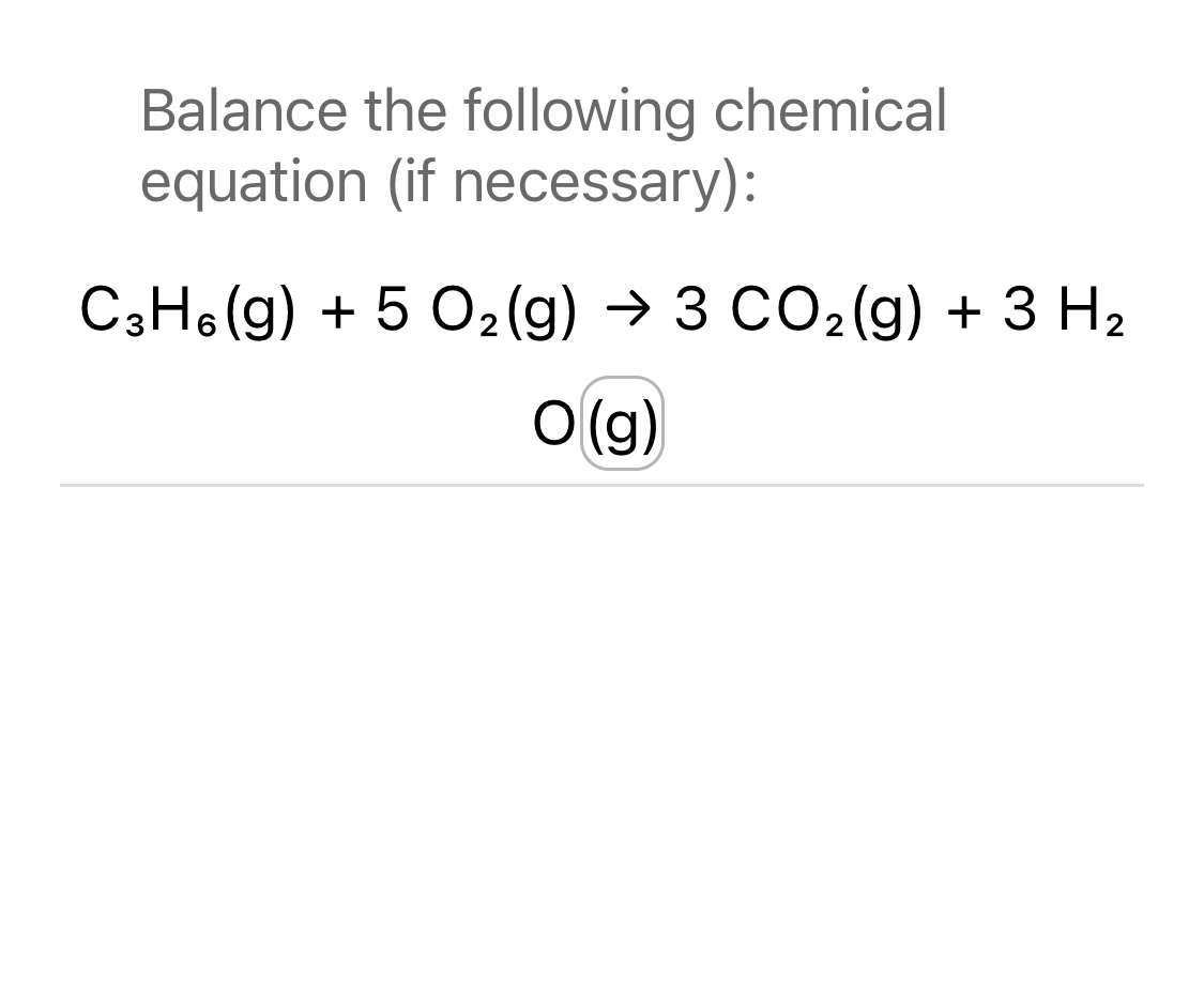 Solved Balance The Following Chemical Equation If 1203