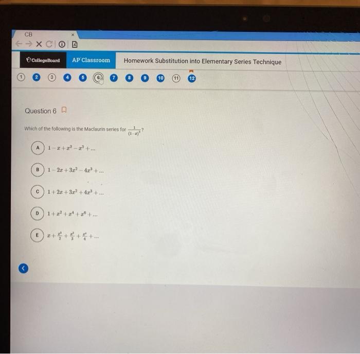 Solved CollegeBoard AP Classroom Homework Substitution into | Chegg.com