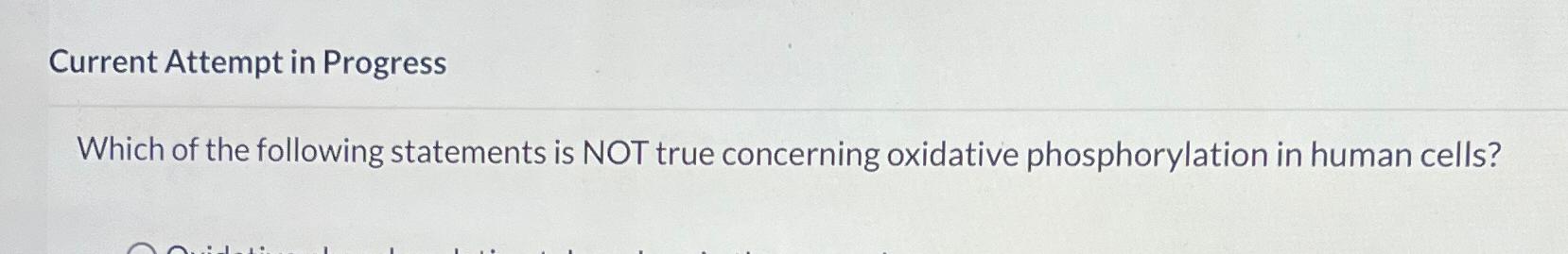 Solved Which of the following statements is NOT true | Chegg.com