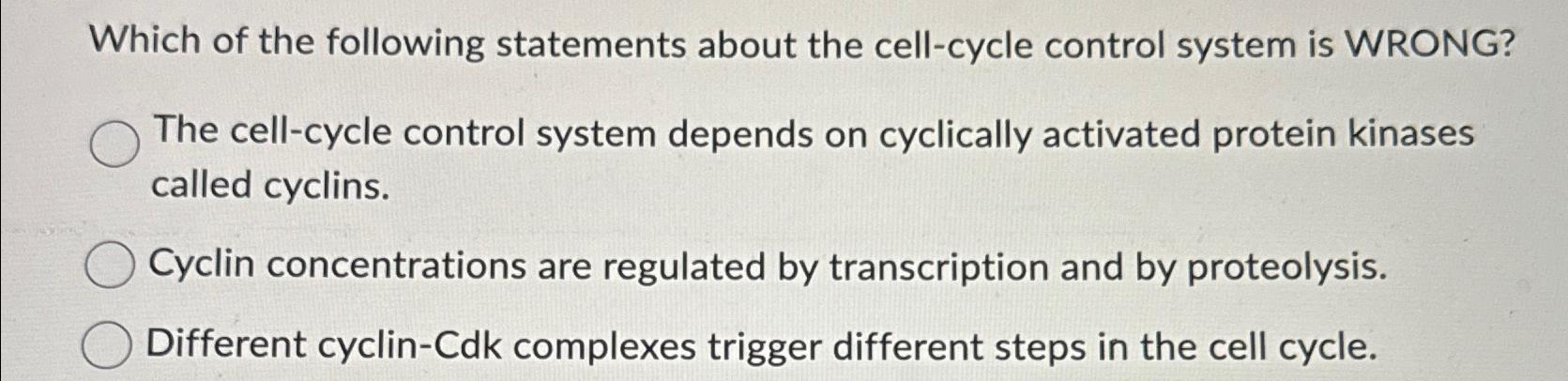 Solved Which of the following statements about the | Chegg.com