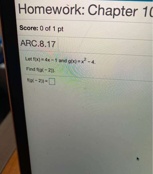 Solved Homework Chapter 10 Score 0 Of 1 Pt Arc 8 17 Let Chegg Com