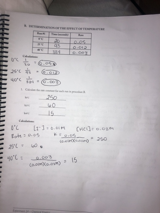 Solved CHEMICAL EXPERIMENT 24 REPORT SHEET Name