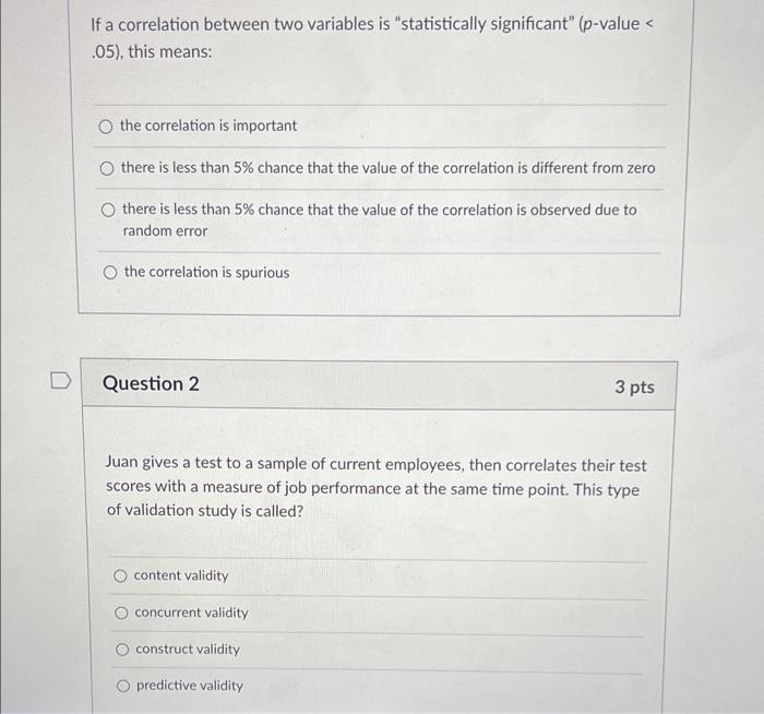 Solved If a correlation between two variables is | Chegg.com