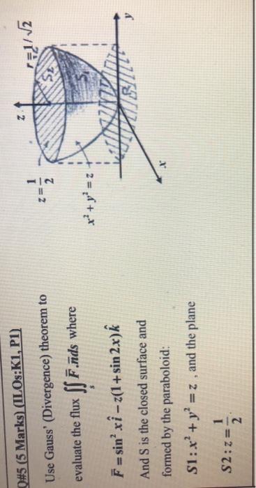 Solved Q 5 5 Marks Ilos K1 P1 Dav2 N Use Gauss Div Chegg Com