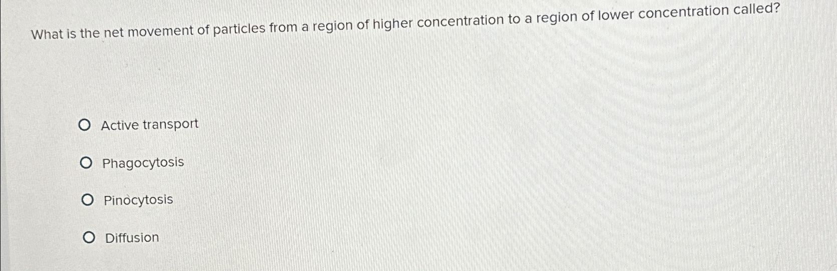 Solved What is the net movement of particles from a region | Chegg.com