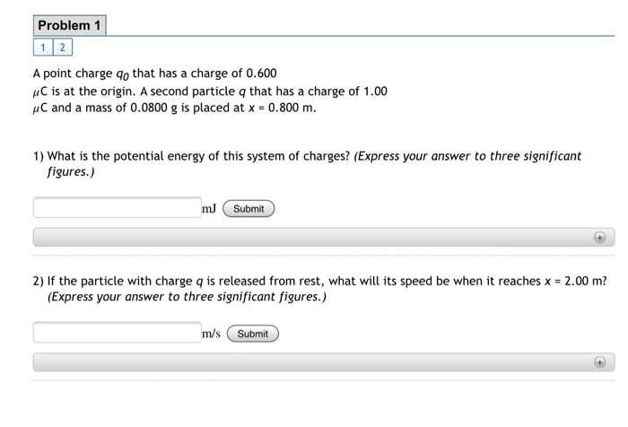 Solved Problem 1 [1/2] A point charge do that has a charge | Chegg.com