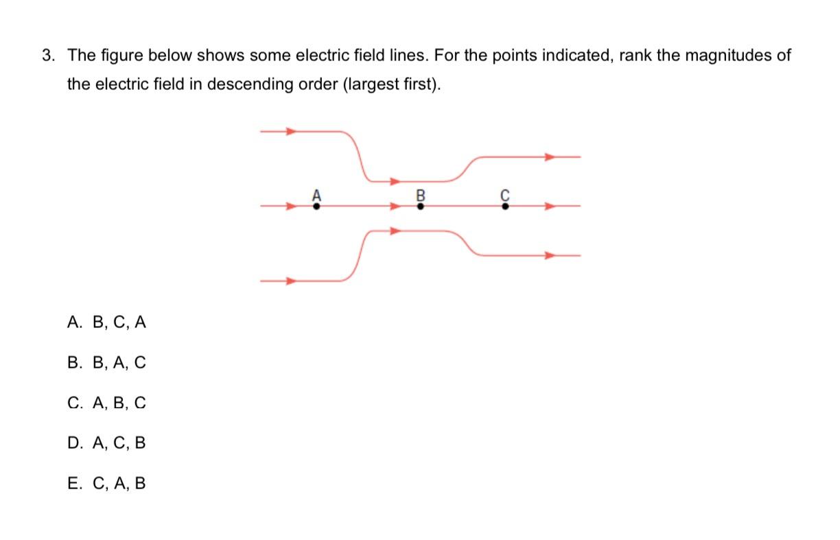 Solved The figure below shows some electric field lines. For | Chegg.com