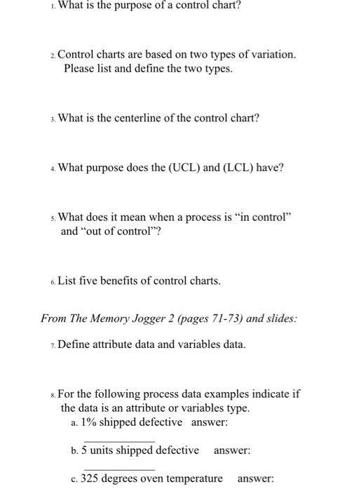 Purpose Of Chart