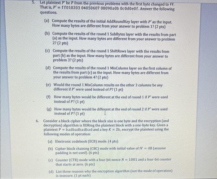 Solved Problems 1 Through 5 Will Used Hexadecimal Notation | Chegg.com