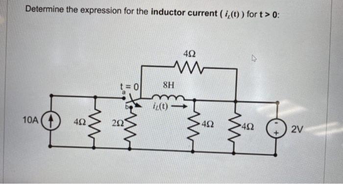 Solved Determine the expression for the inductor current | Chegg.com