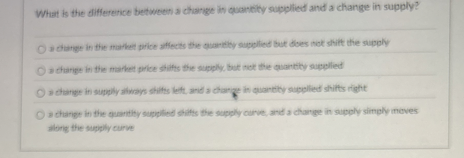 Solved What is the difference between a change in quaneity | Chegg.com