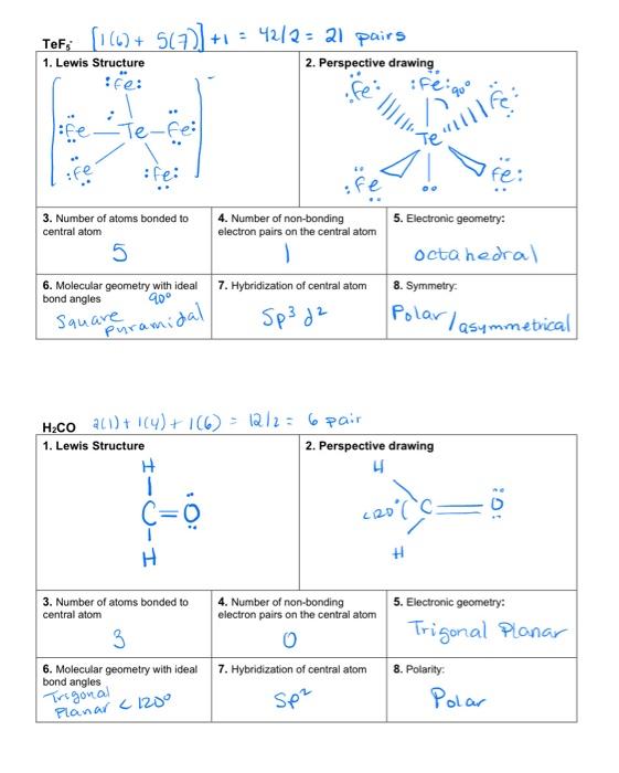 Solved VSEPR homework. I already did it. My teacher is | Chegg.com