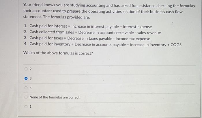 Solved Your friend knows you are studying accounting and has | Chegg.com