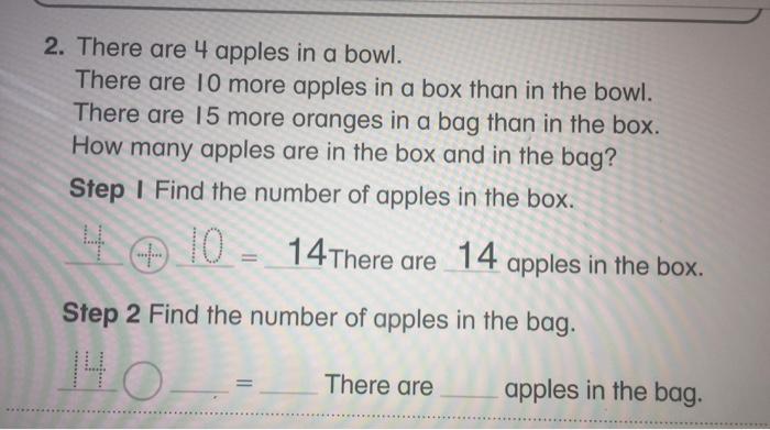Solved 2. There are 4 apples in a bowl. There are 10 more | Chegg.com