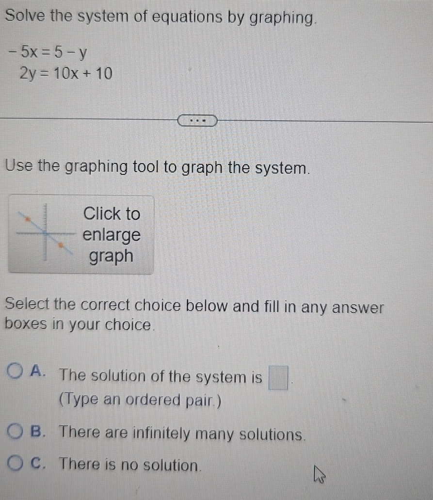 Solved Solve the system of equations by | Chegg.com