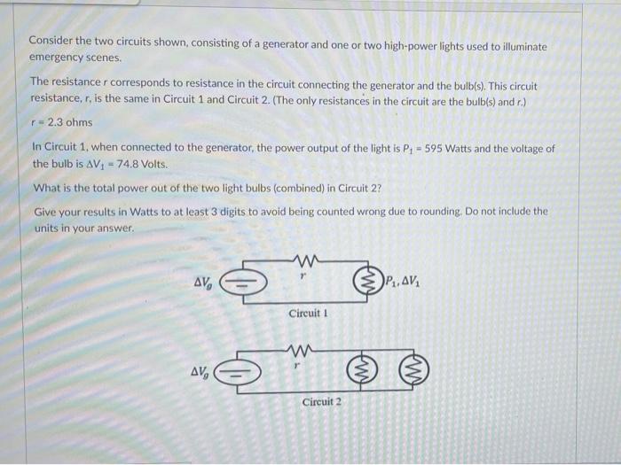 Solved Consider The Two Circuits Shown, Consisting Of A | Chegg.com