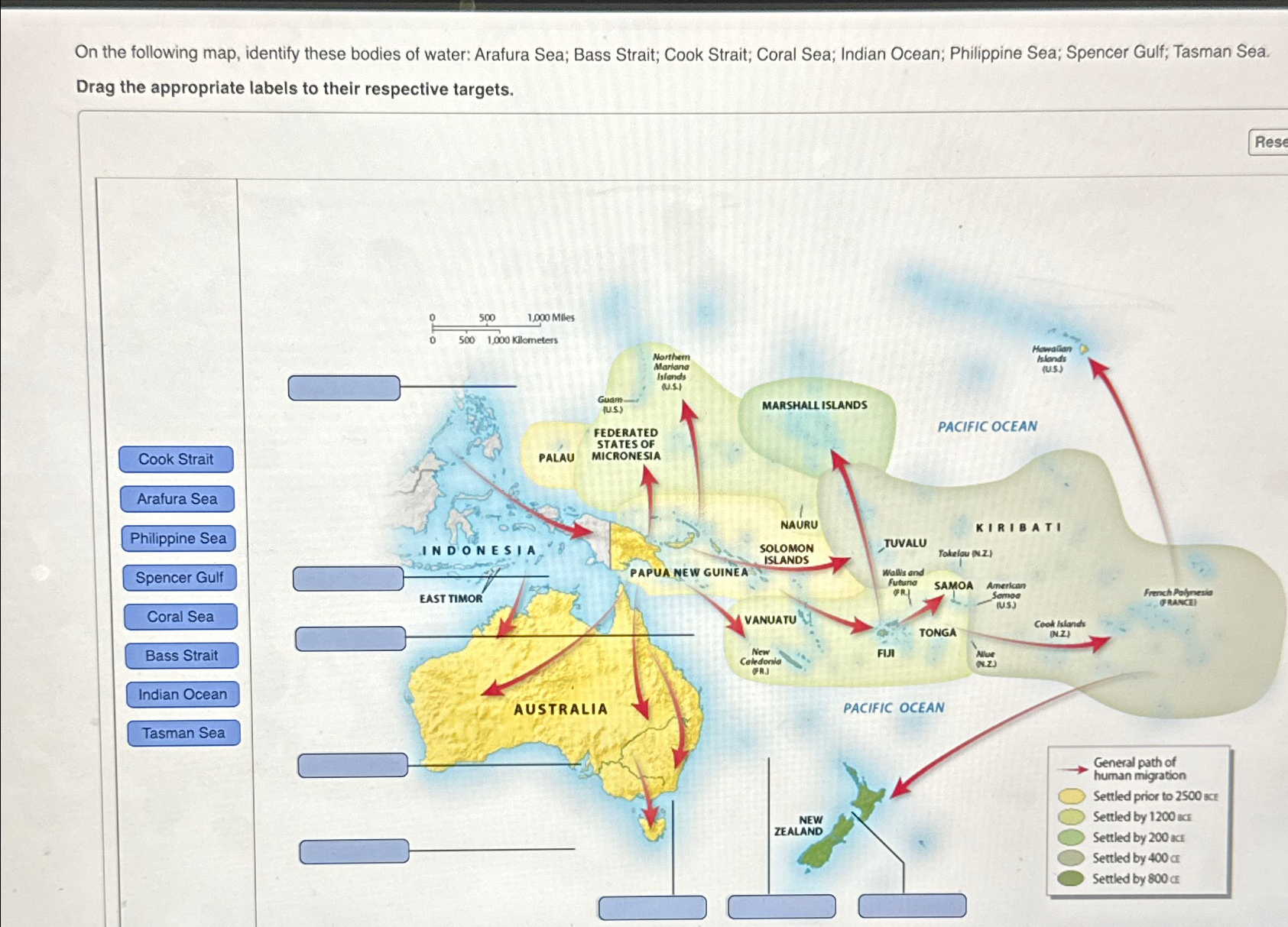 Solved On the following map, identify these bodies of water: | Chegg.com