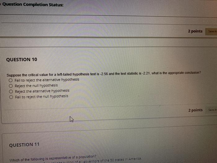Solved Question Completion Status: 2 points Save A QUESTION | Chegg.com