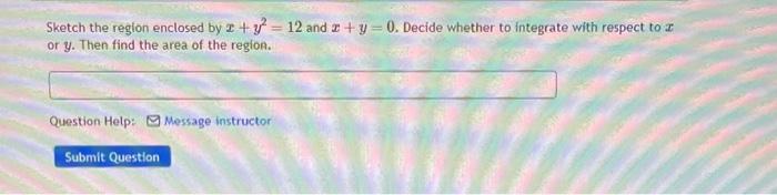 Solved Find the area of the region between the graphs of | Chegg.com