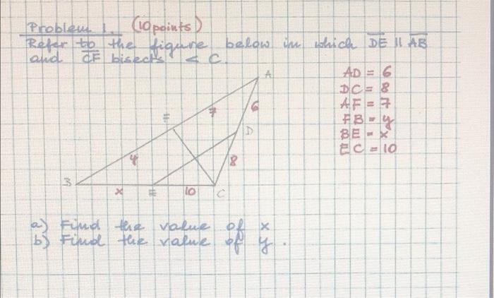 Solved 0 AL Problem 1. (10 points) Refer to the figure below | Chegg.com